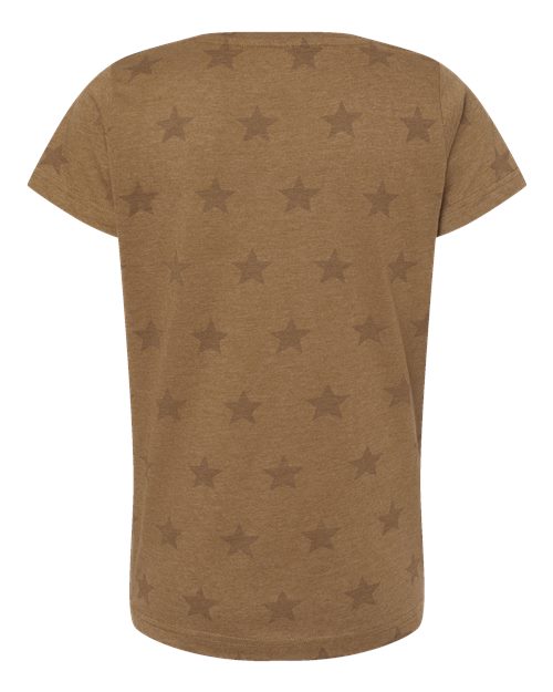 Code Five Women's Star Print Scoop Neck Tee - Back