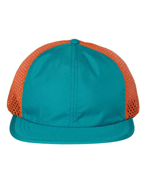 Richardson Rogue Wide Set Mesh Cap - Teal/ Orange Front