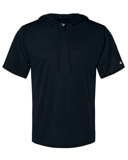 Men's B-Core Hooded T-Shirt - Black Front