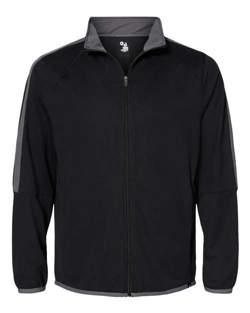 Badger Men's Blitz Outer-Core Jacket - Black/ Graphite Front