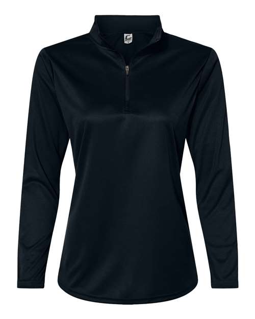C2 Sport Women's Quarter-Zip Pullover - Black Front