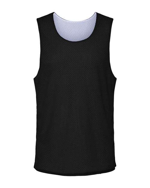 C2 Sport Men's Reversible Mesh Tank - Black/ White Front