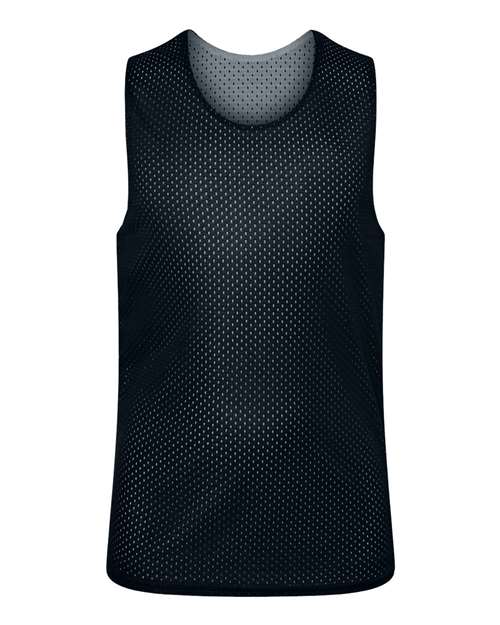 C2 Sport Youth Reversible Mesh Tank - Black/ White Front