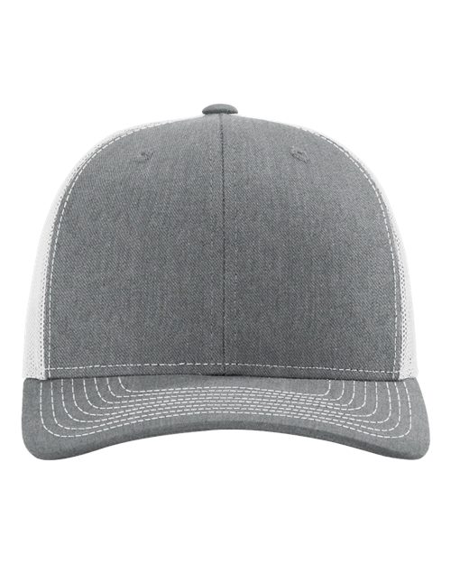 Richardson Snapback Trucker Cap - Heather Grey/ Light Grey Front