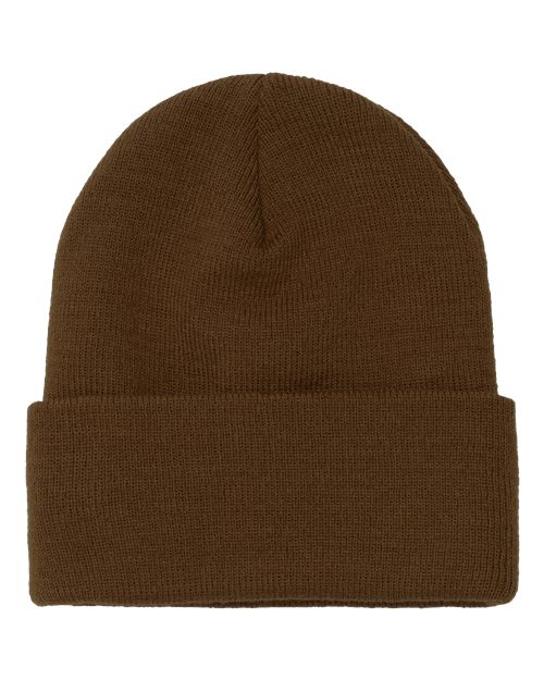 Cuffed Beanie - Caramel Back