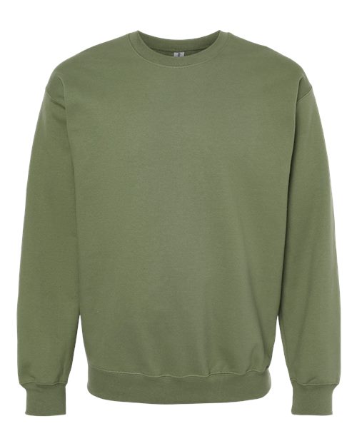 Unisex Softstyle® Midweight Crewneck Sweatshirt - Military Green Front