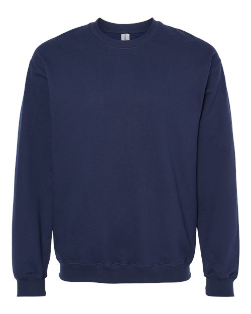 Unisex Softstyle® Midweight Crewneck Sweatshirt - Navy Front