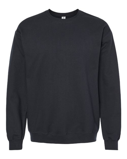 Unisex Softstyle® Midweight Crewneck Sweatshirt - Black Front