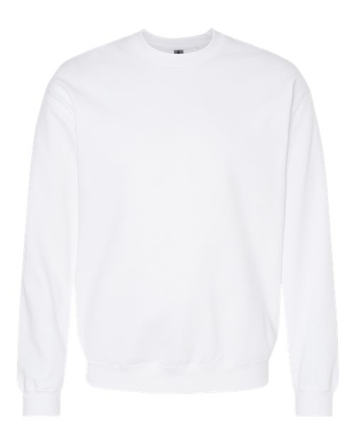 Unisex Softstyle® Midweight Crewneck Sweatshirt - White Front