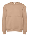 BELLA + CANVAS FWD Fashion Raw Seam Crewneck Sweatshirt - Heather Oat Front