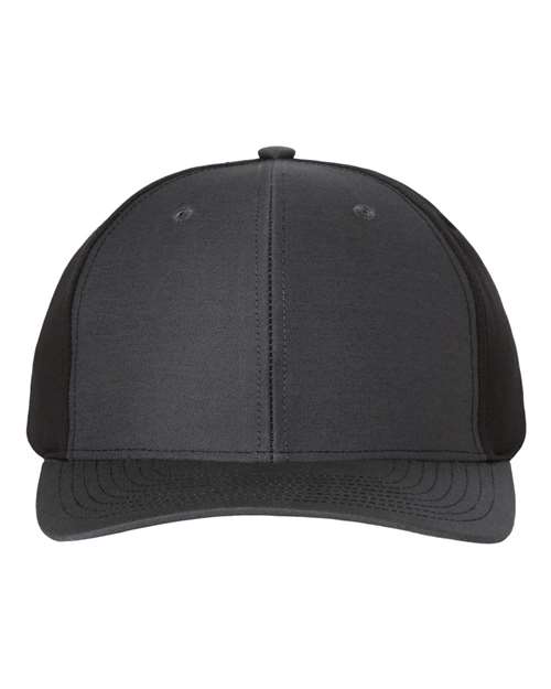 Richardson Twill Back Trucker Cap - Charcoal/ Black Front