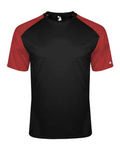 Badger Youth Breakout T-Shirt - Black/ Red Front