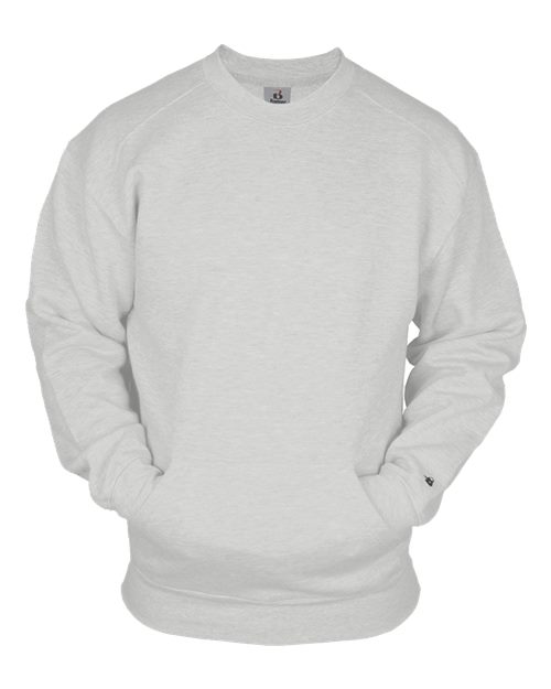 Badger Unisex Pocket Crewneck Sweatshirt - Ash Front