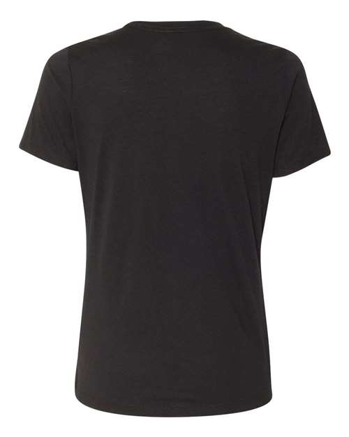 Women’s Relaxed Fit Triblend Tee - Solid Black Triblend Back
