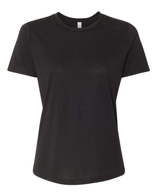 Women’s Relaxed Fit Triblend Tee - Solid Black Triblend Front