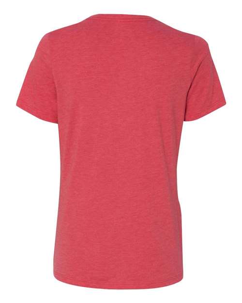 Women’s Relaxed Fit Triblend Tee - Red Triblend Back