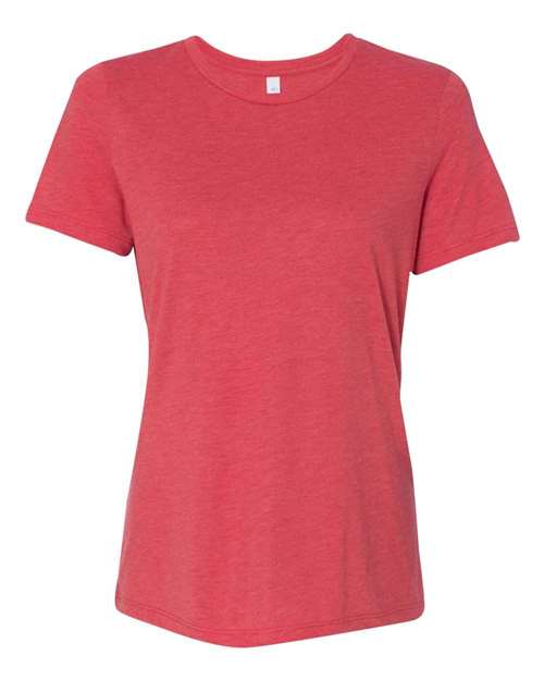 Women’s Relaxed Fit Triblend Tee - Red Triblend Front