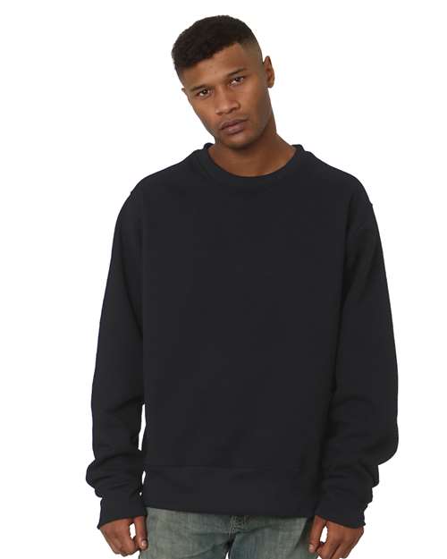 Bayside Unisex USA-Made Super Heavy Oversized Crewneck Sweatshirt - Model Front