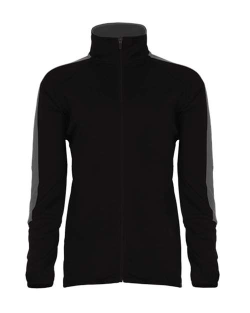 Badger Women's Blitz Outer-Core Jacket - Black/ Graphite Front