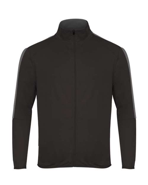 Badger Youth Blitz Outer-Core Jacket - Black/ Graphite Front
