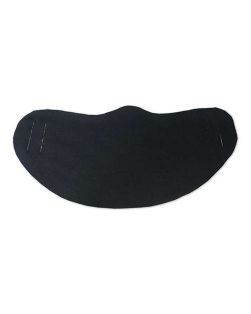 BELLA + CANVAS Lightweight Fabric Face Mask - CVC 52/48 Cotton/Poly - Black Front