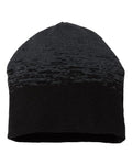 CAP AMERICA USA-Made Static Beanie - Black/ Dark Heather Grey Front
