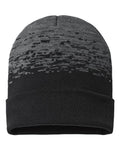 CAP AMERICA USA-Made Static Cuffed Beanie - Black/ Dark Heather Grey Front