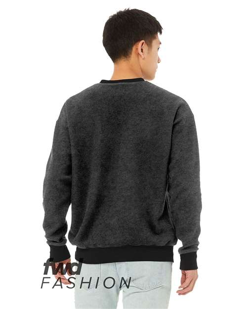 BELLA + CANVAS Unisex FWD Fashion Sueded Drop Shoulder Crewneck Sweatshirt - Back
