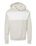 JERZEES Unisex Nublend® Billboard Hooded Sweatshirt - Oatmeal Heather/ White Front