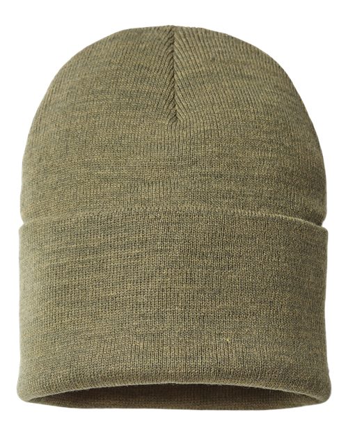 Sustainable Beanie - Olive Back
