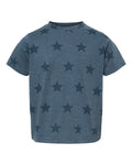 Code Five Toddler Star Print Tee - Denim Star Front