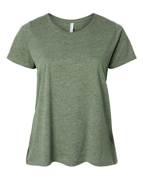 LAT Women's Curvy Collection Fine Jersey Tee - Bamboo Blackout Front