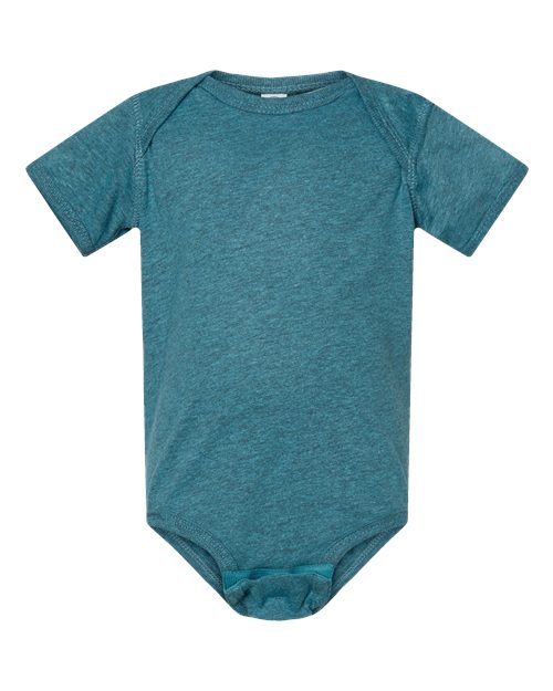 Rabbit Skins Infant Fine Jersey Bodysuit - Surf Blackout Front