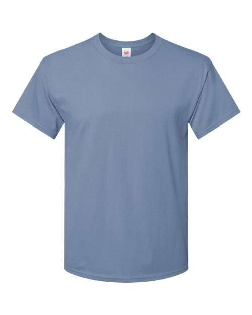Hanes Unisex Essential-T T-Shirt - Stonewashed Blue Front