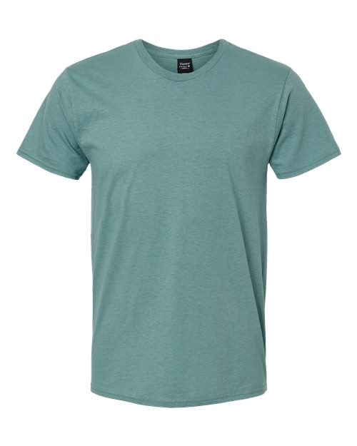 Hanes Unisex Perfect-T T-Shirt - Marbled Green Clay Front