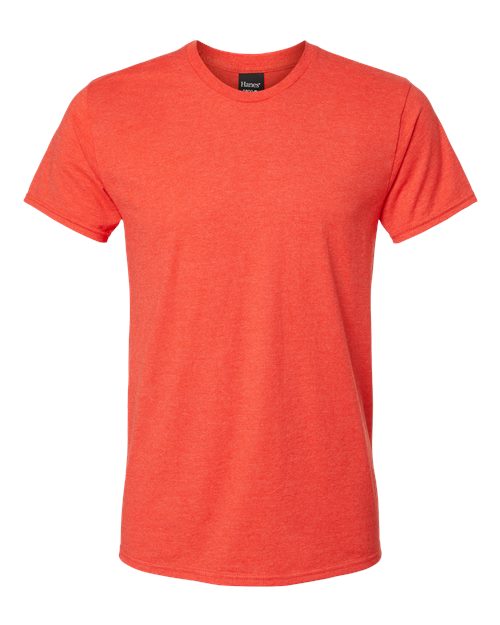 Hanes Unisex Perfect-T T-Shirt - Poppy Red Heather Front