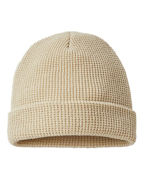 Richardson Waffle Cuffed Beanie - Birch Front