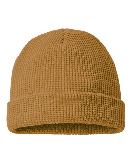 Richardson Waffle Cuffed Beanie - Camel Front