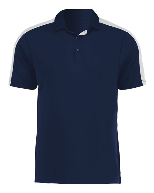 Augusta Sportswear Men's Two-Tone Vital Polo - Navy/ White Front