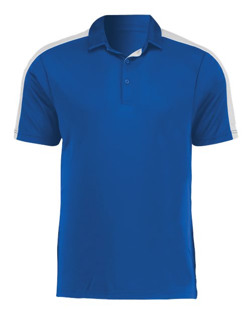 Augusta Sportswear Men's Two-Tone Vital Polo - Royal/ White Front