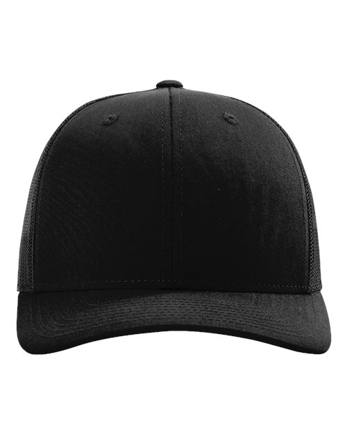 Richardson Sustainable Trucker Cap - Black Front