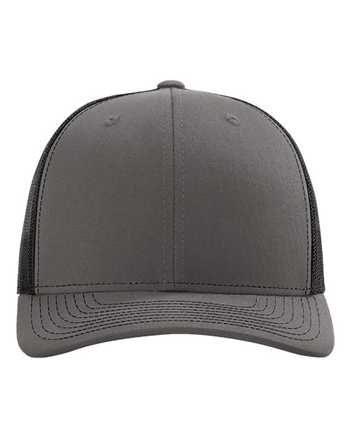 Richardson Sustainable Trucker Cap - Charcoal/ Black Front