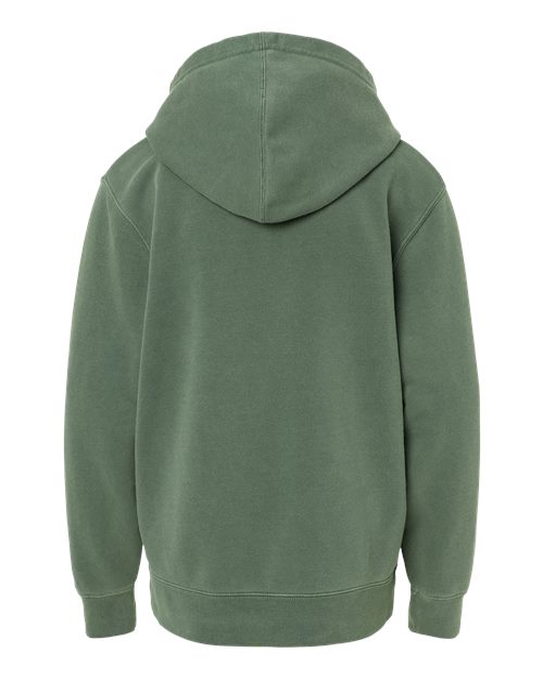 Independent Trading Co. Youth Midweight Pigment-Dyed Hooded Sweatshirt - Back