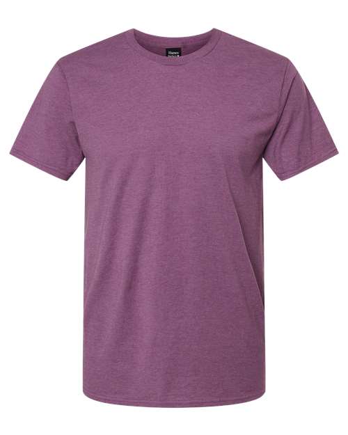 Hanes Unisex Perfect-T T-Shirt - Purple Rain Heather Front