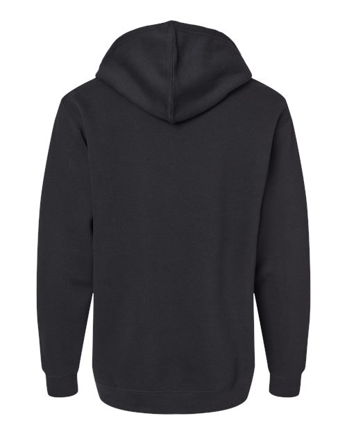 Unisex Elevated Fleece Hoodie Sweatshirt - Black Back