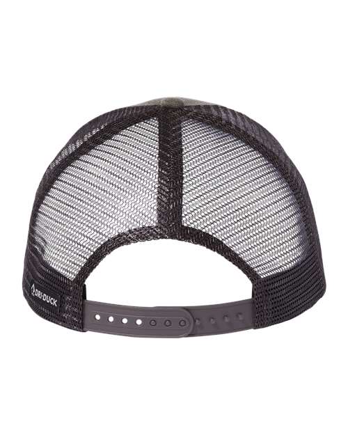 Pique Trucker Cap - Rock/ Camo Back