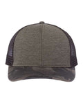 Pique Trucker Cap - Rock/ Camo Front