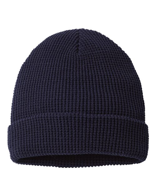 Richardson Waffle Cuffed Beanie - Navy Front