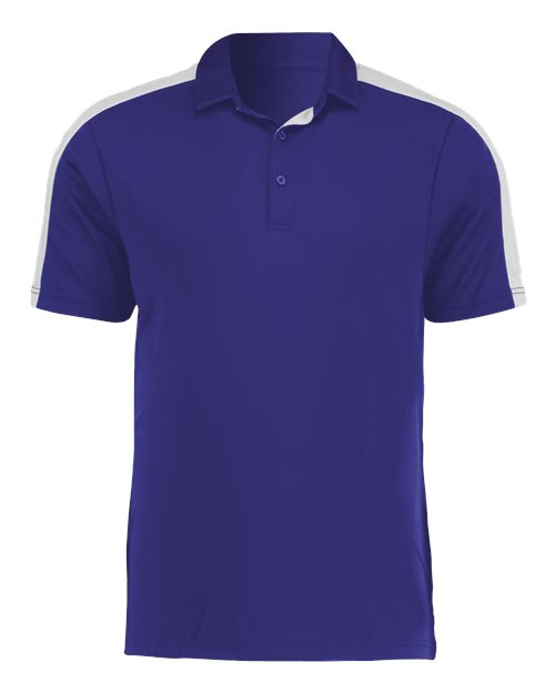 Augusta Sportswear Men's Two-Tone Vital Polo - Purple/ White Front