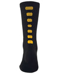 Augusta Sportswear Colorblocked Crew Socks - Black/ Gold Front
